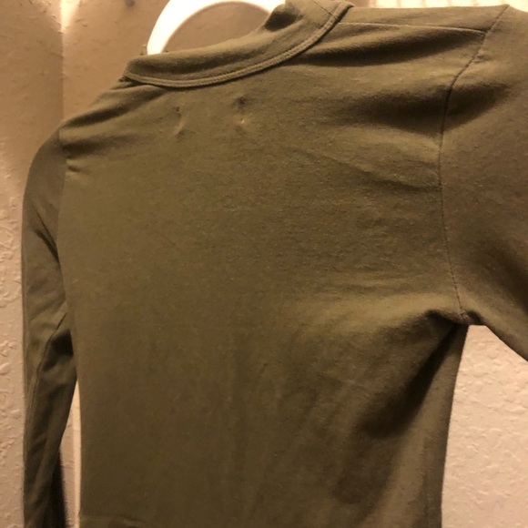Long Sleeve Army Green Hollister Dress - Picture 6 of 7